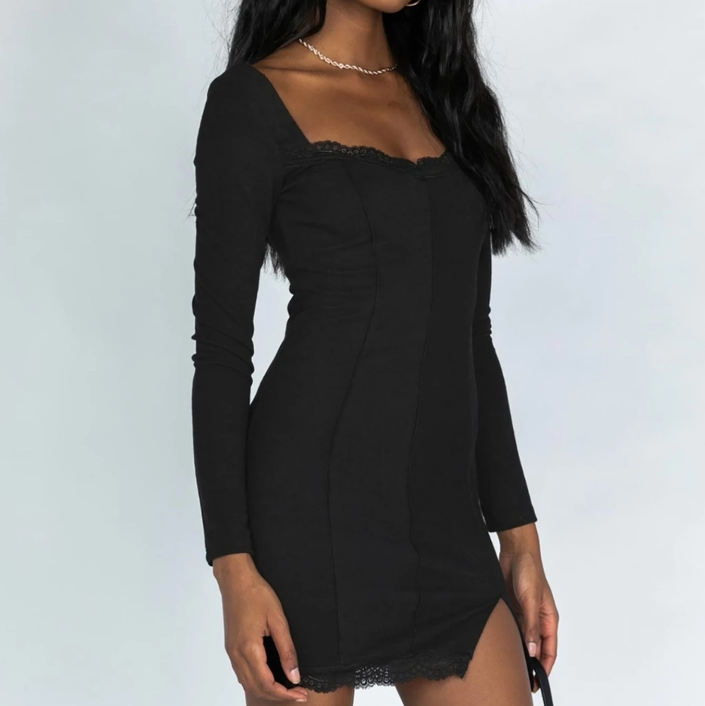 Princess Polly Rochella Mini Dress in Black 🆕️ - Picture 3 of 7